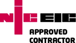 An image of a NICEIC approved contractor logo