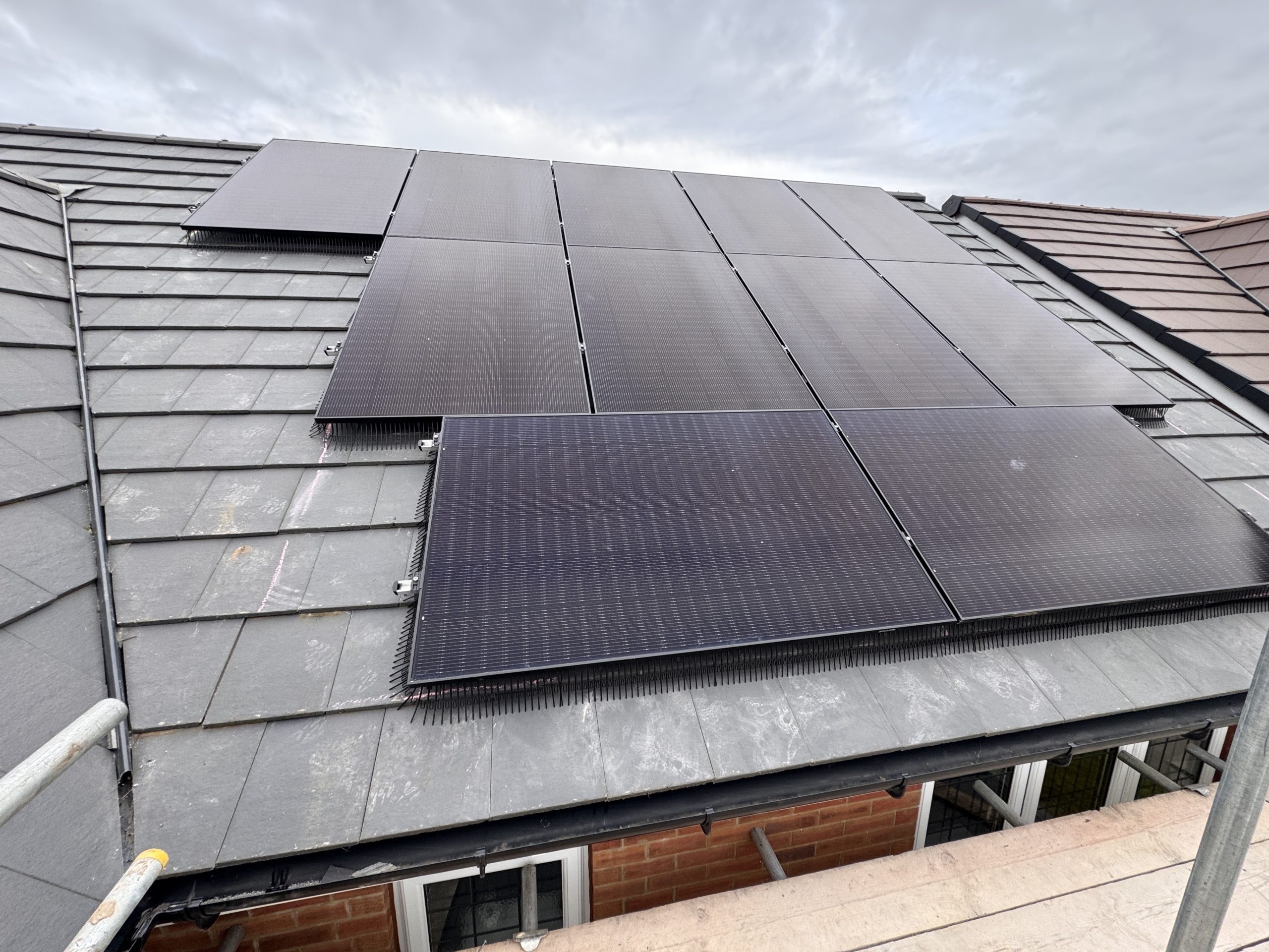Solar panel installation on a residential roof in Banbury featured in the McDonagh family case study.
