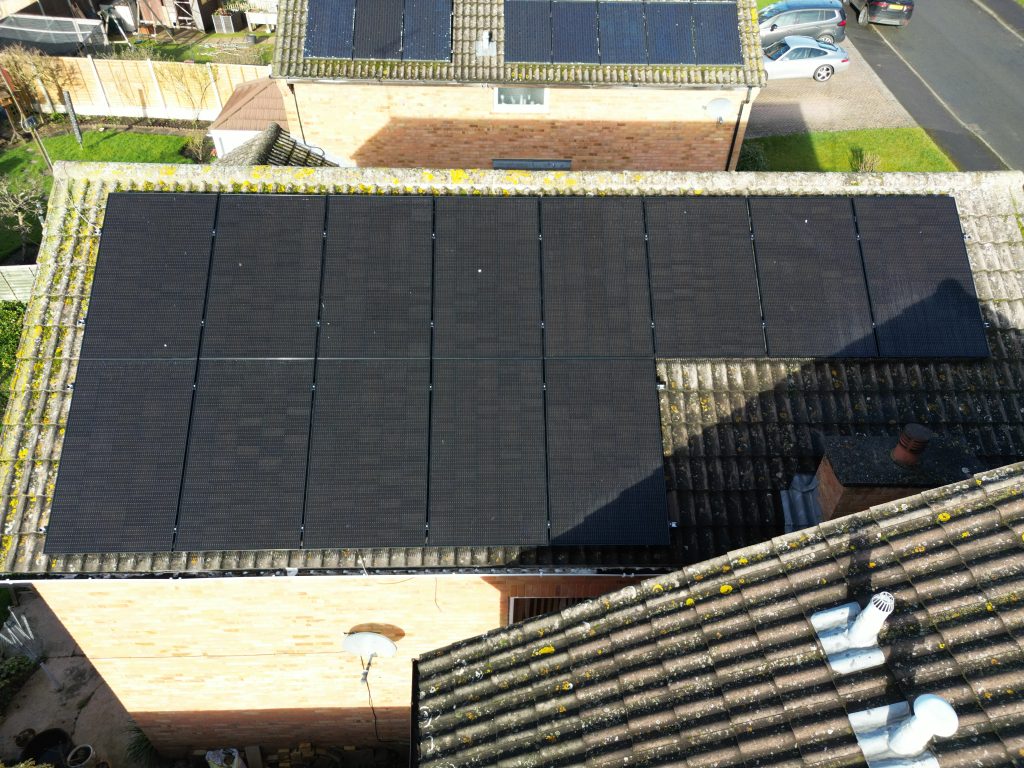 Image of solar panels on a residential UK home