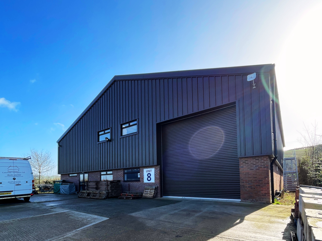 The front of the Solar panels installed on the roof at Cotswold Marquees building in Oxfordshire
